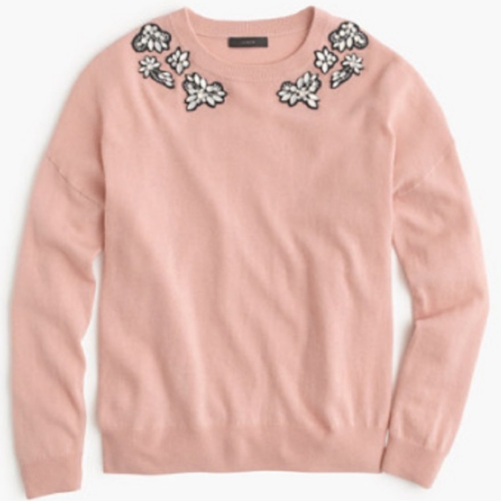 J. Crew opal embellished sweater